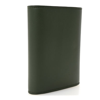 Loewe X SUNA FUJITA Satin Calfskin Panda Trifold Wallet Bottle Green 3 of 8