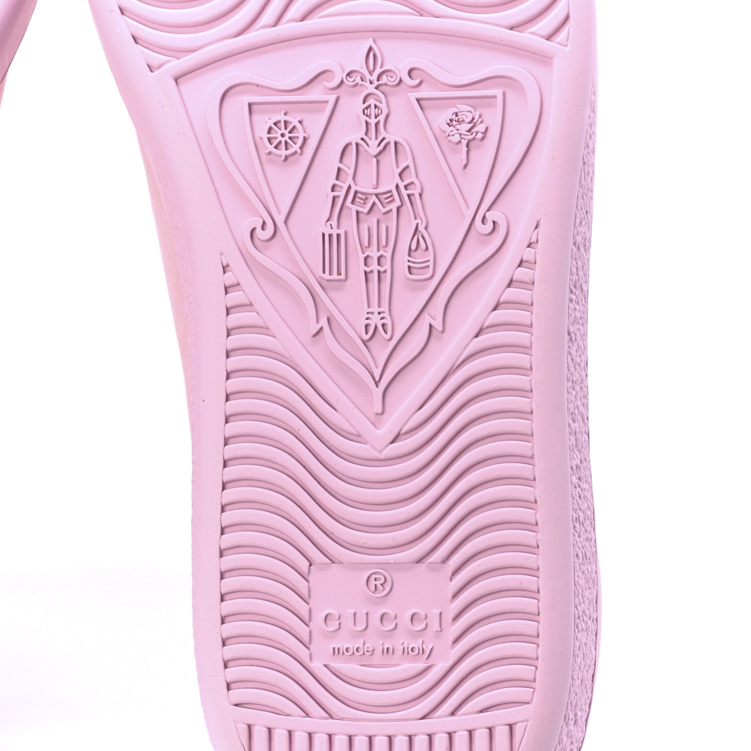 Gucci Calfskin Interlocking G Perforated Womens Ace Sneakers 35 Wild Rose Lapis 6 of 8