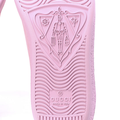 Gucci Calfskin Interlocking G Perforated Womens Ace Sneakers 35 Wild Rose Lapis 6 of 8