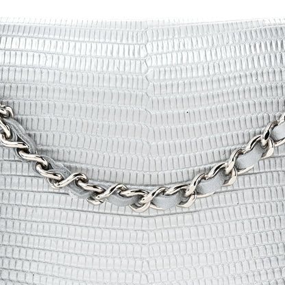 Chanel Lizard Calfskin Boy Wallet on Chain WOC Black Silver 9 of 12