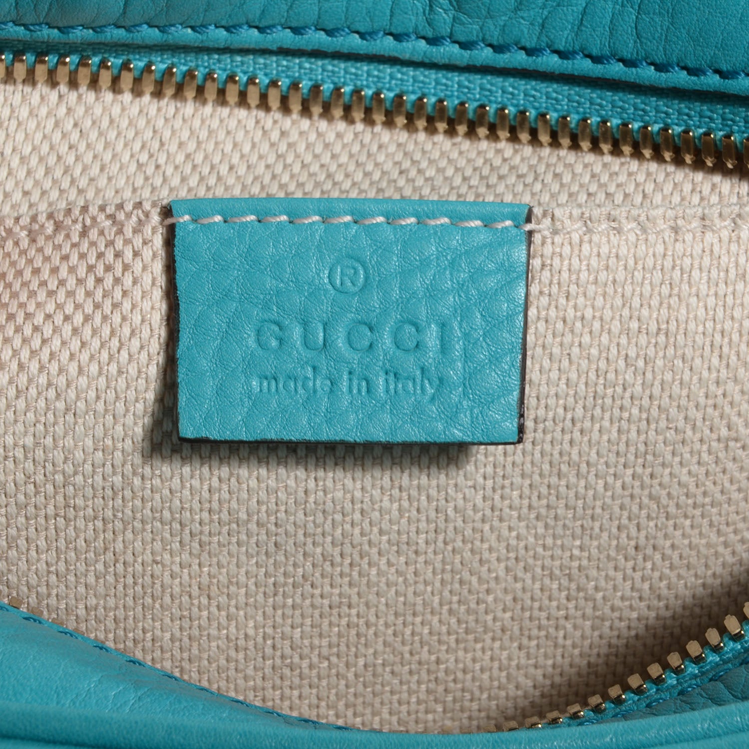 Gucci Pebbled Calfskin Small Soho Disco Bag Deep Cobalt 8 of 9