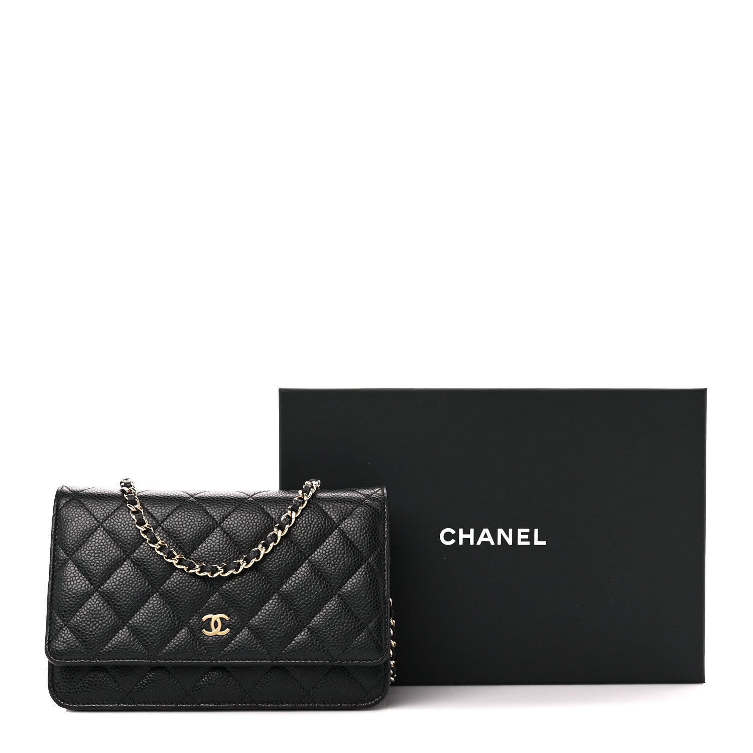 Chanel Caviar Quilted Wallet on Chain WOC Black 12 of 12