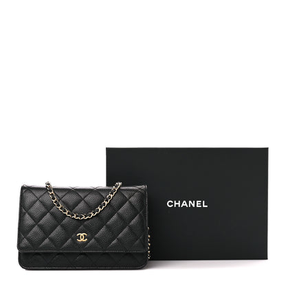 Chanel Caviar Quilted Wallet on Chain WOC Black 12 of 12