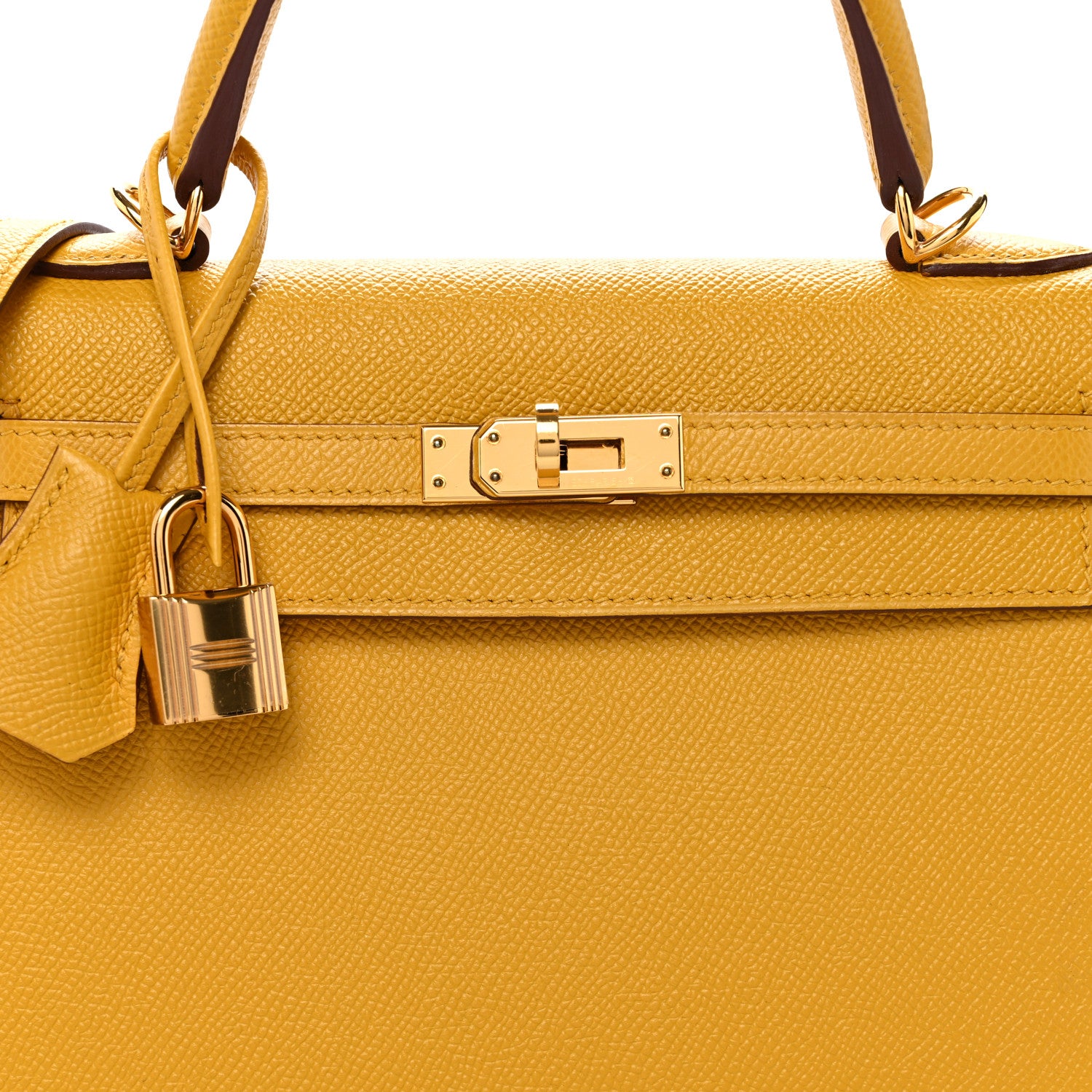Hermes Epsom Kelly Sellier 25 Jaune Ambre 8 of 11