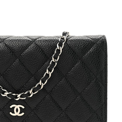 Chanel Caviar Quilted Wallet on Chain WOC Black 9 of 12