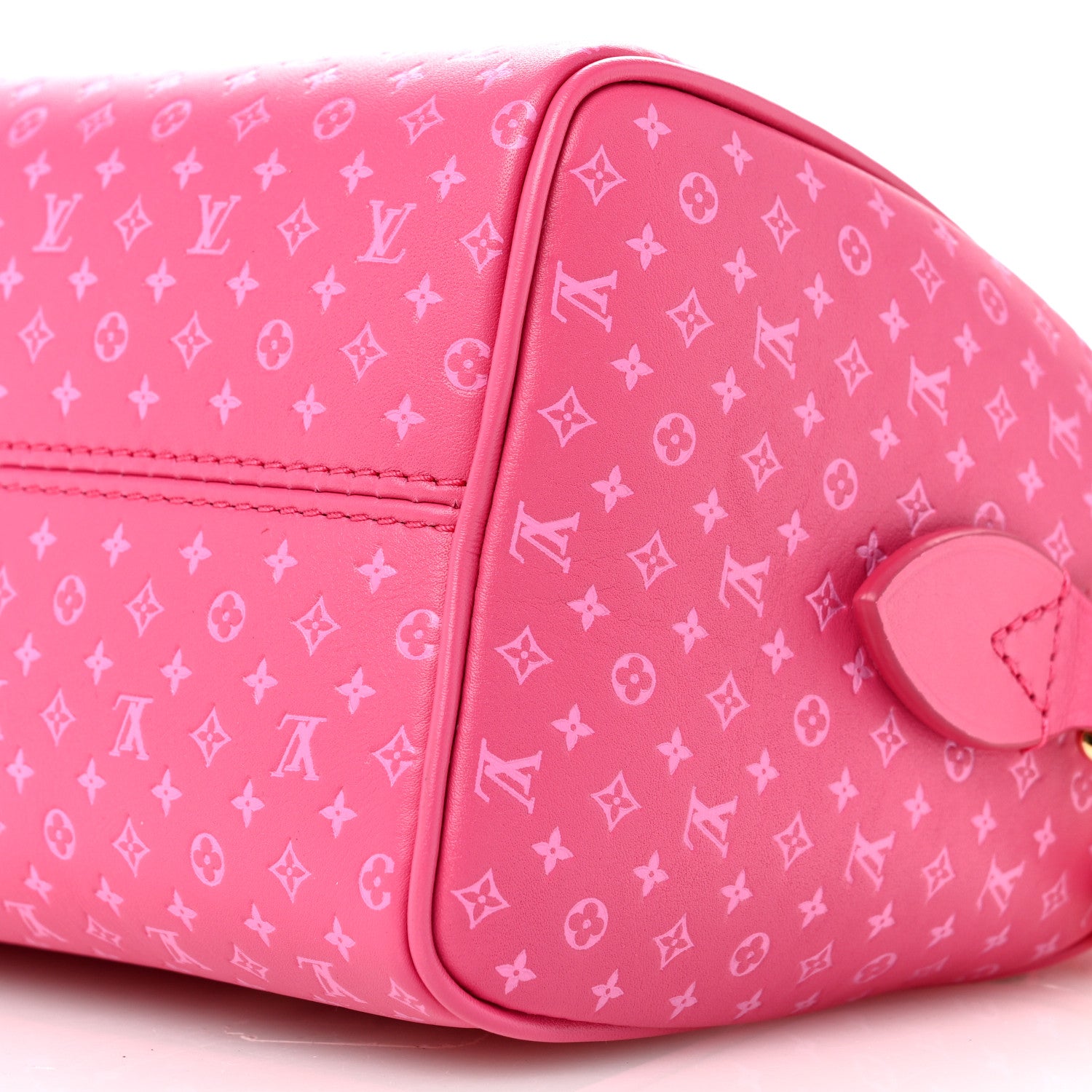 Louis Vuitton Calfskin Nanogram Embossed Speedy Bandouliere 20 Rose 9 of 9