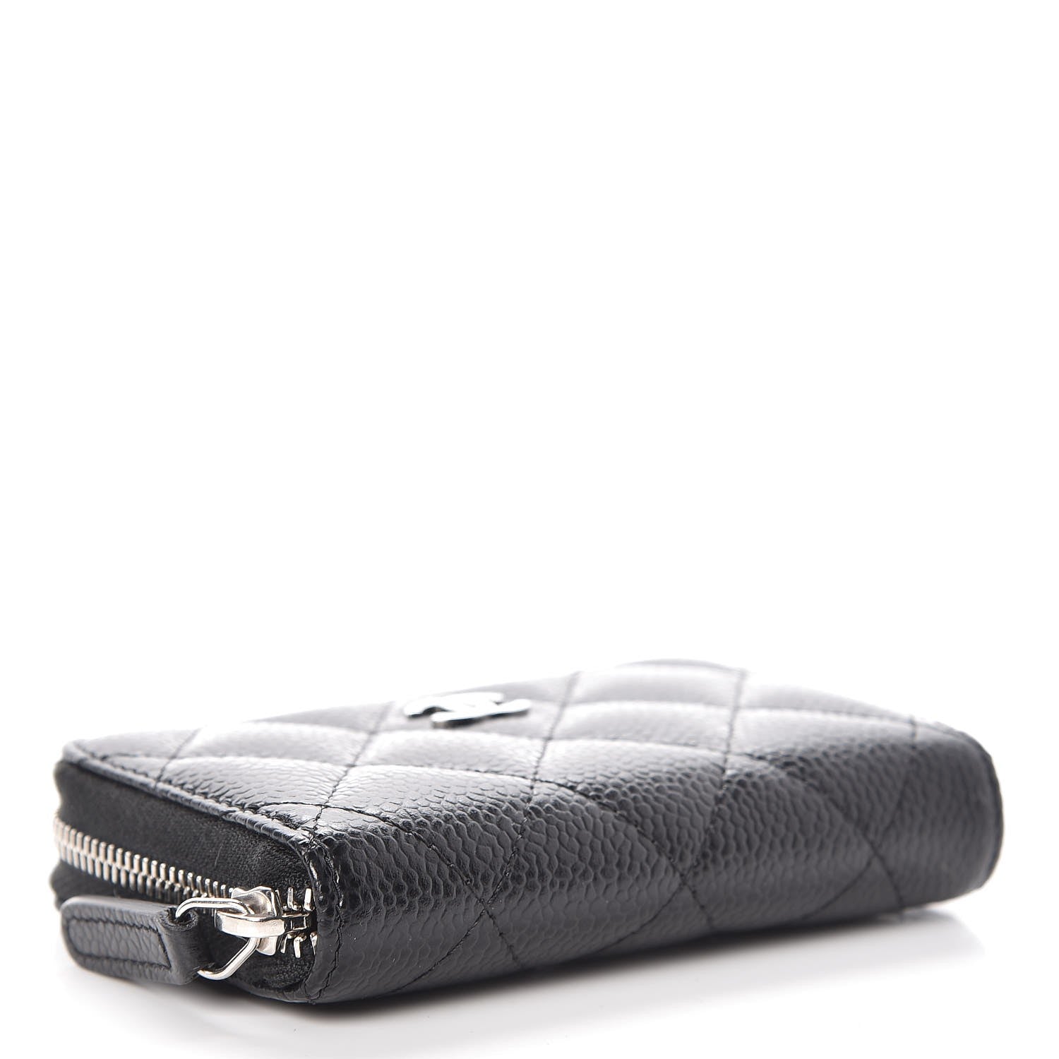 Chanel Caviar Quilted Zip Coin Purse Black 4 of 8