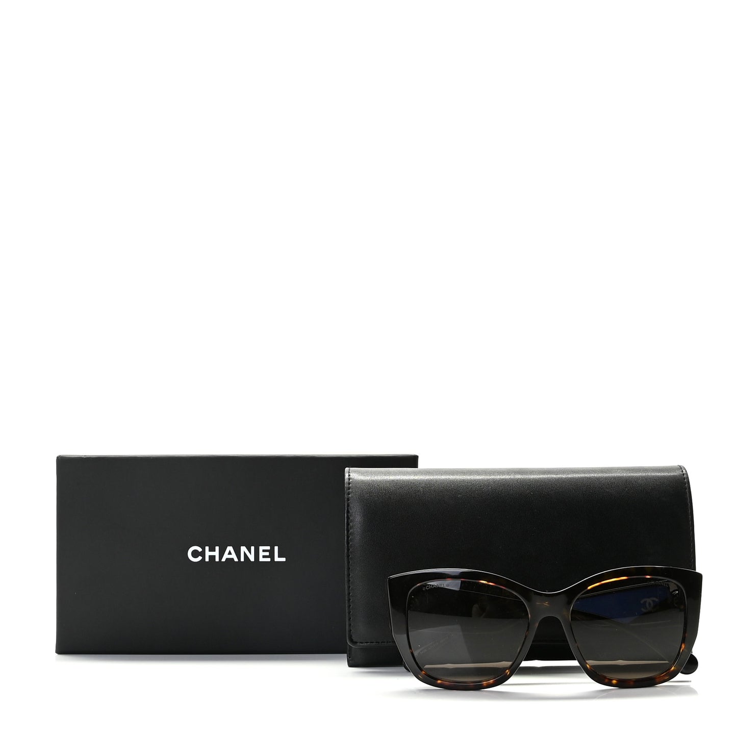 Acetate 18K White Gold Butterfly Sunglasses 5429 Dark Tortoise