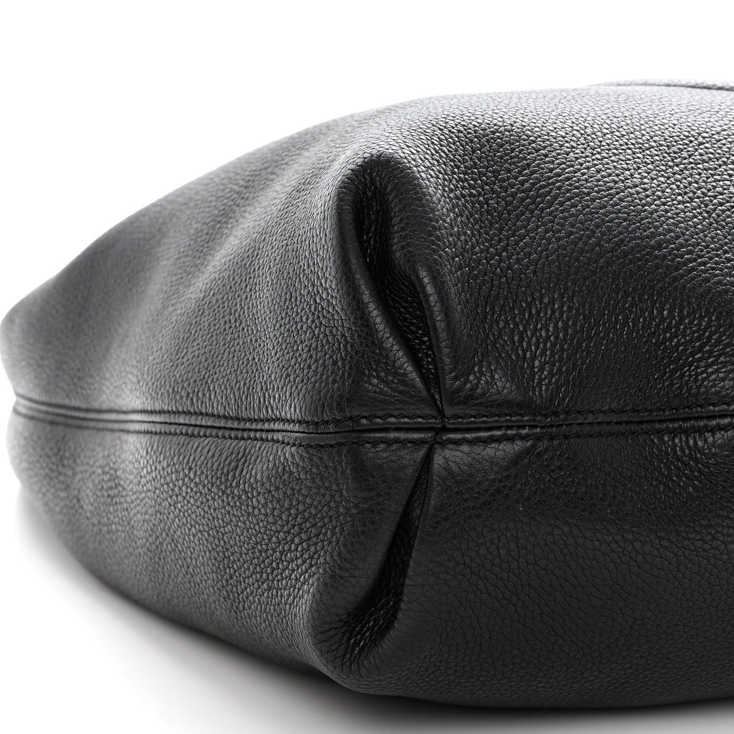 Pebbled Calfskin Soho Hobo Black