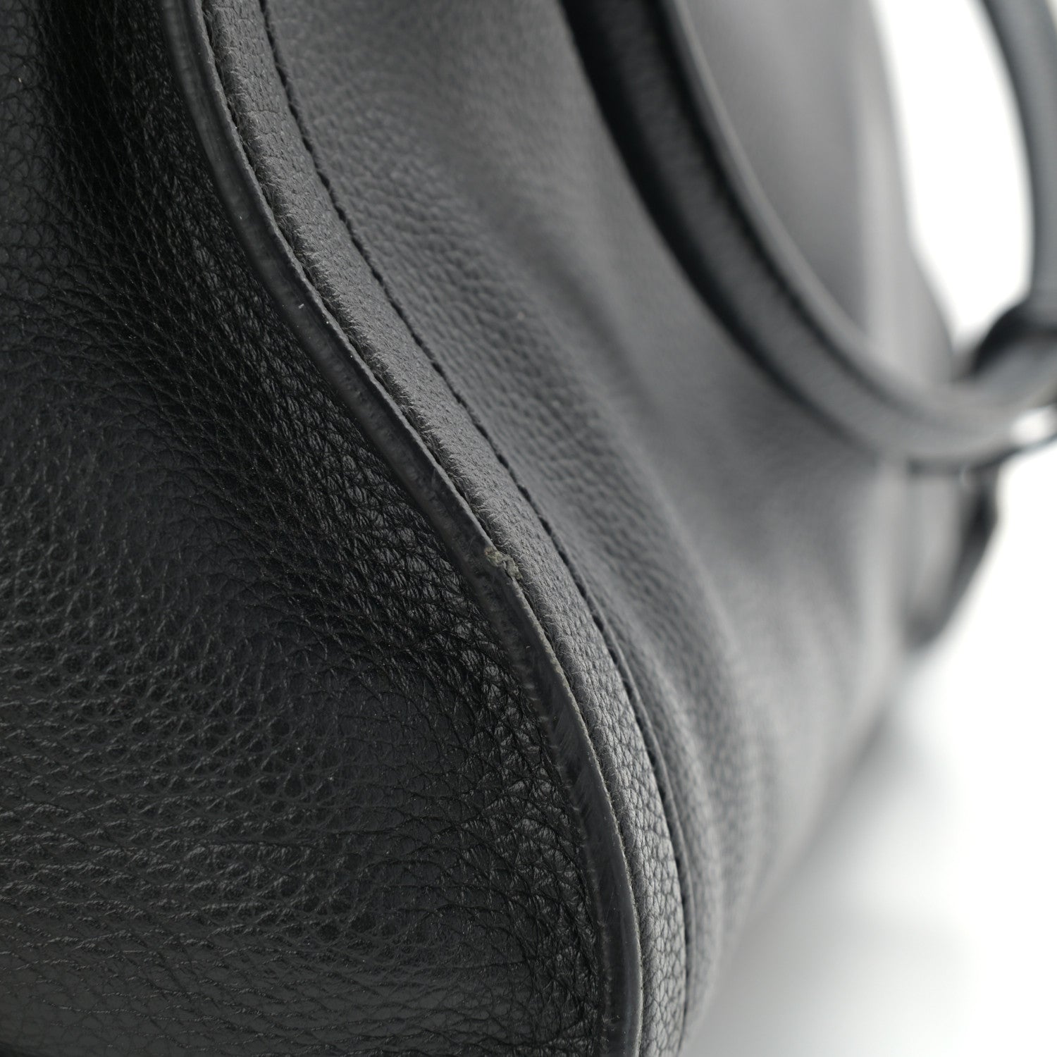 Alexander McQueen Pebbled Calfskin Large Skull Padlock Zip Around Tote Black 12 of 15