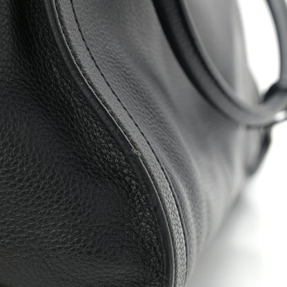 Alexander McQueen Pebbled Calfskin Large Skull Padlock Zip Around Tote Black 12 of 15