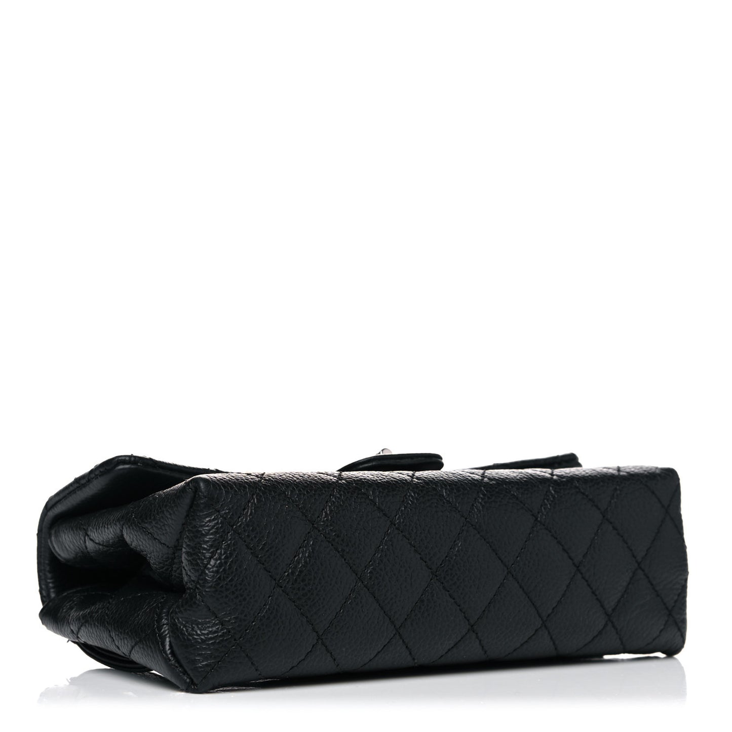 Grained Calfskin Quilted 2.55 Reissue Flap Belt Bag Clutch Black
