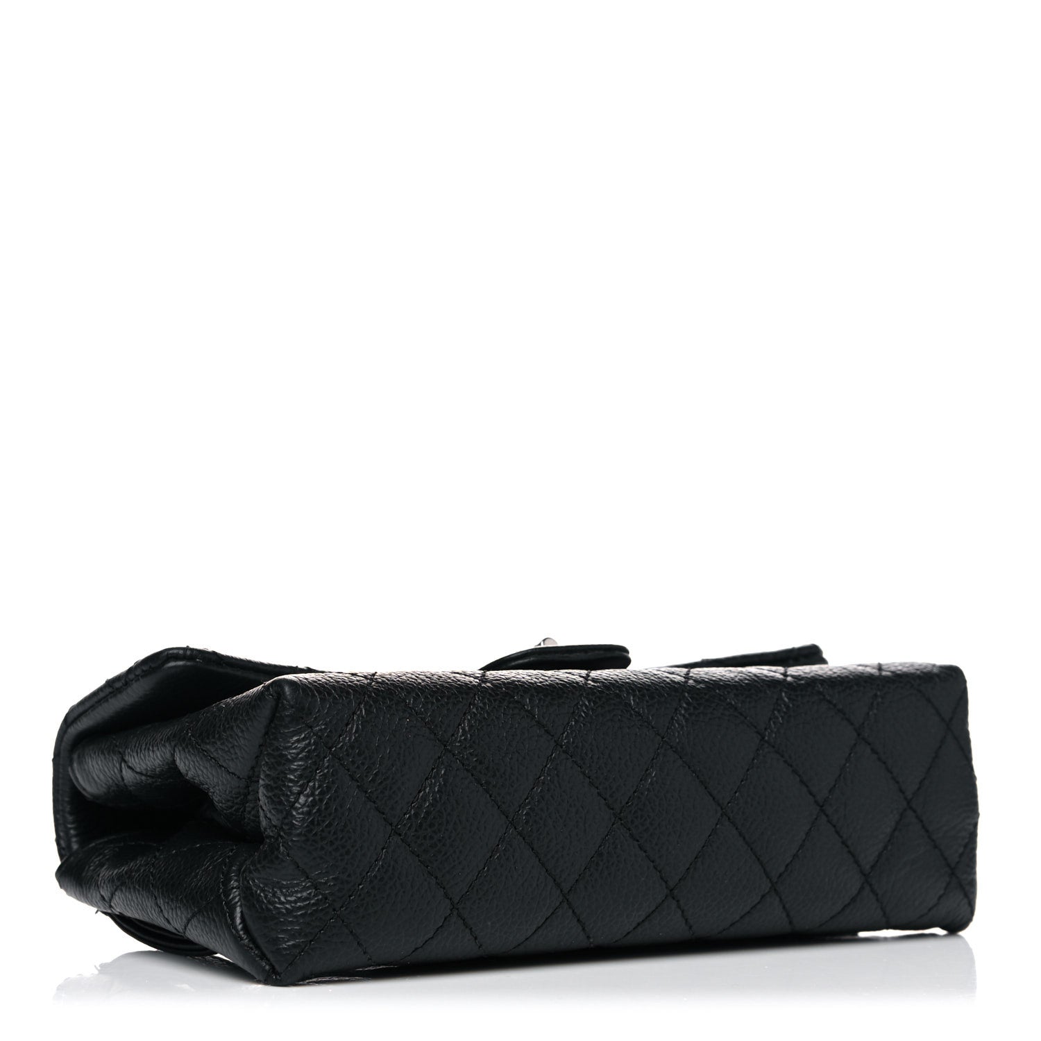 Chanel Grained Calfskin Quilted 2.55 Reissue Flap Belt Bag Clutch Black 3 of 17