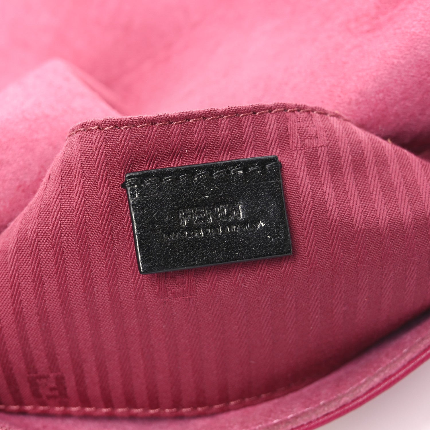 Fendi Vitello Flamingo Fendista Pouchette Crossbody Fuxia 6 of 10