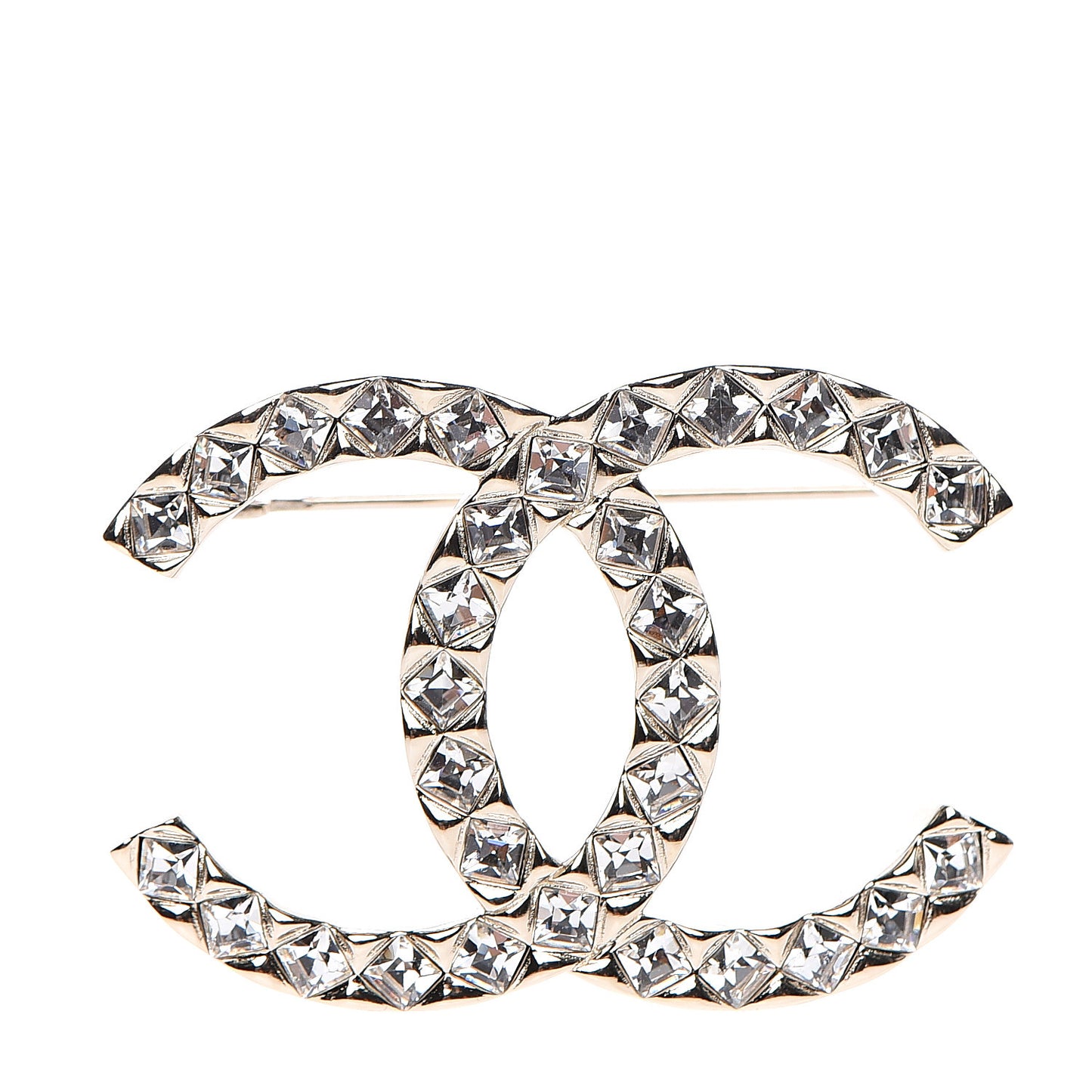 Baguette Crystal High Society CC Brooch Gold