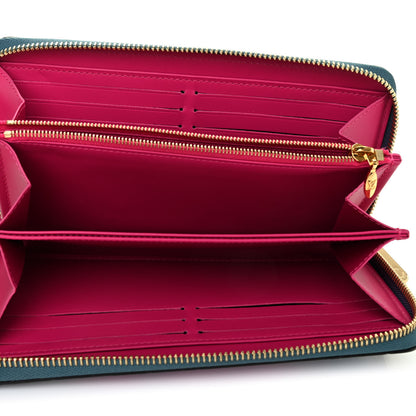 Louis Vuitton Metallic Vernis Degrade Zippy Wallet Blue Pink 5 of 7