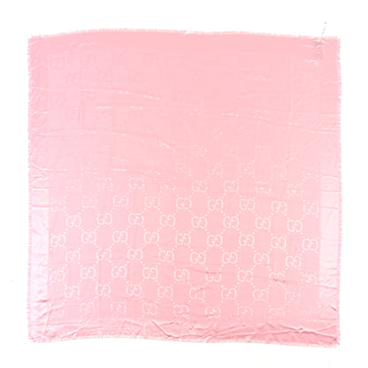 Gucci Wool Silk GG Jacquard Shawl Pink 1 of 4