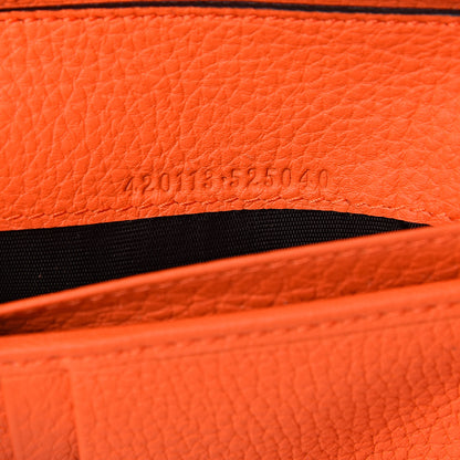 Gucci Pebbled Calfskin Zip Around Wallet Orange 7 of 8