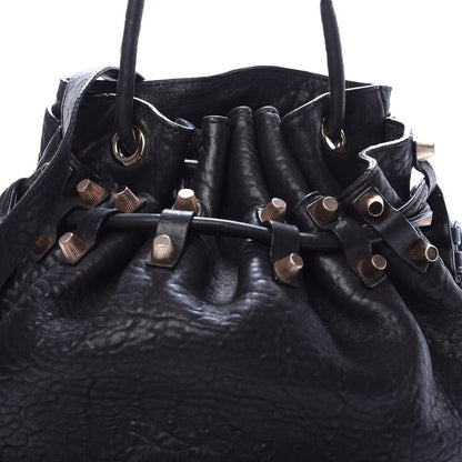 Alexander Wang Pebbled Lambskin Diego Bucket Black Rose Gold Hardware 9 of 10