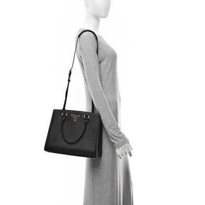 Prada Saffiano Soft Calfskin Large Tote Black 2 of 13