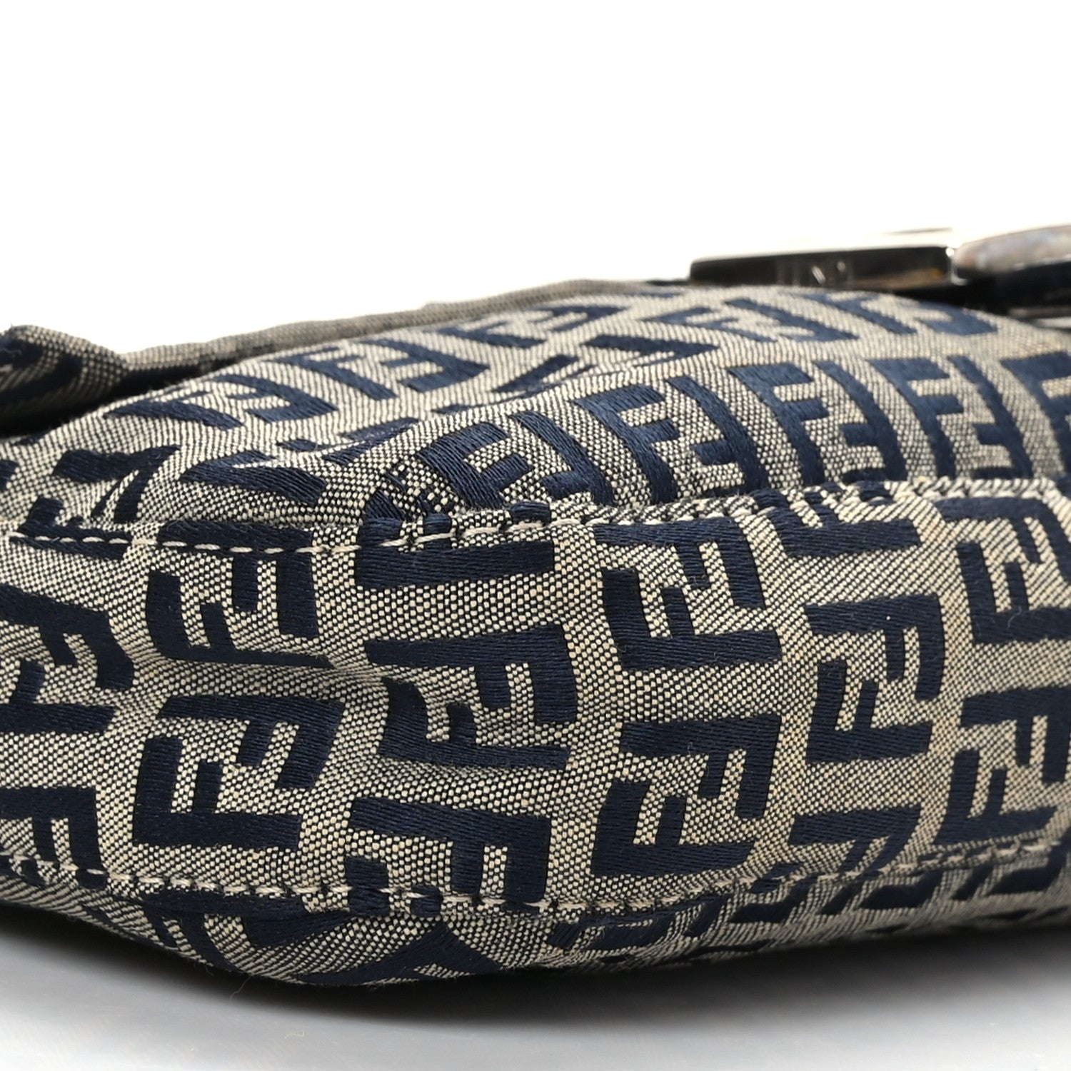 Fendi Zucchino Baguette Navy 8 of 9