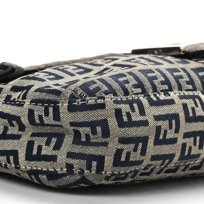 Fendi Zucchino Baguette Navy 8 of 9