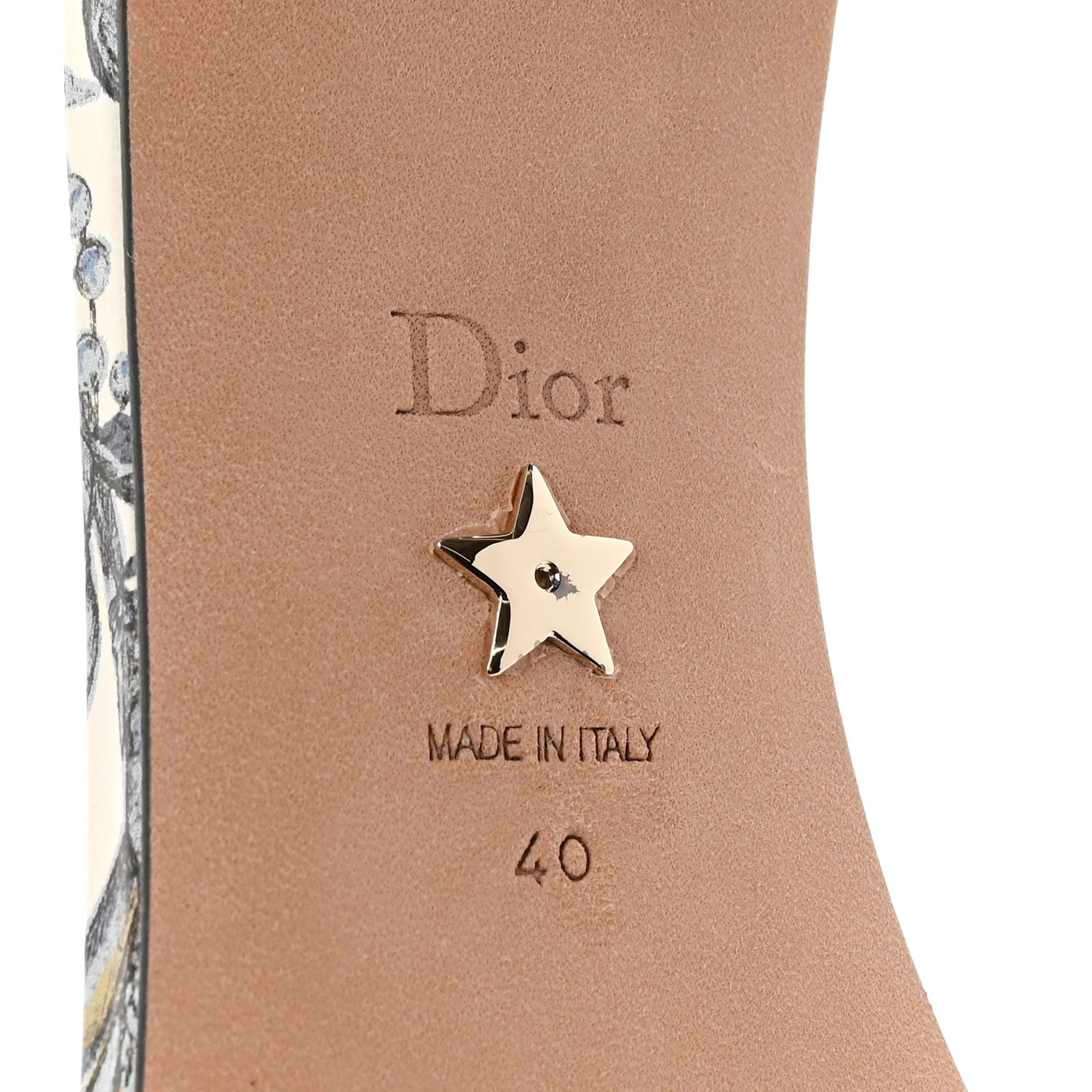 Christian Dior Canvas Toile de Jouy Mexico Embroidered Dway 35mm Slide Sandals 40 White Blue 8 of 10