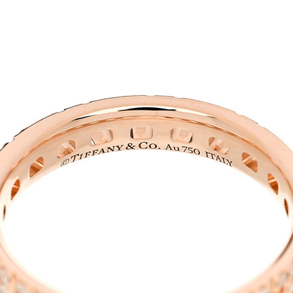 Tiffany 18K Rose Gold Diamond Narrow T True Band Ring 49 5 5 of 5