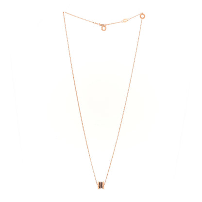 Bulgari 18K Rose Gold Cermet Small B.Zero1 Pendant Necklace 3 of 5