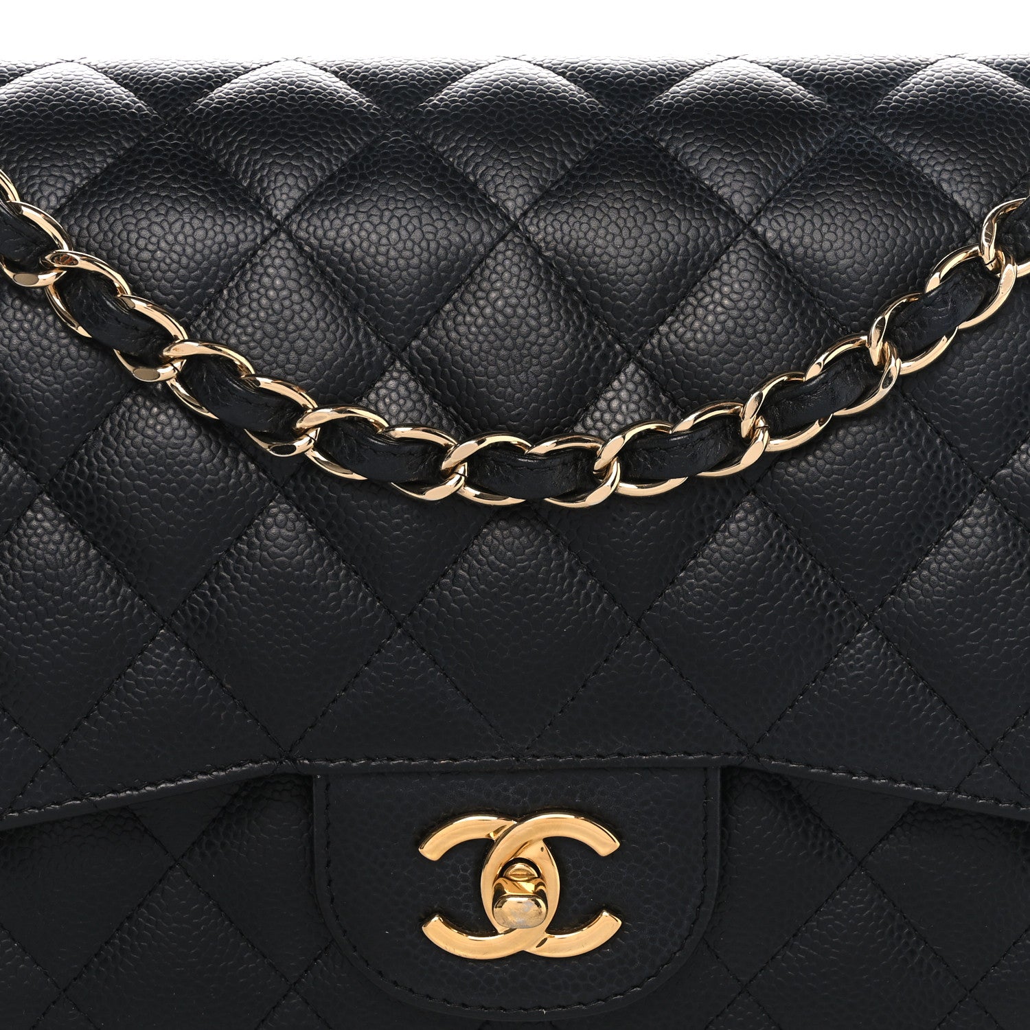 Chanel Caviar Quilted Jumbo Double Flap Black 7 of 11