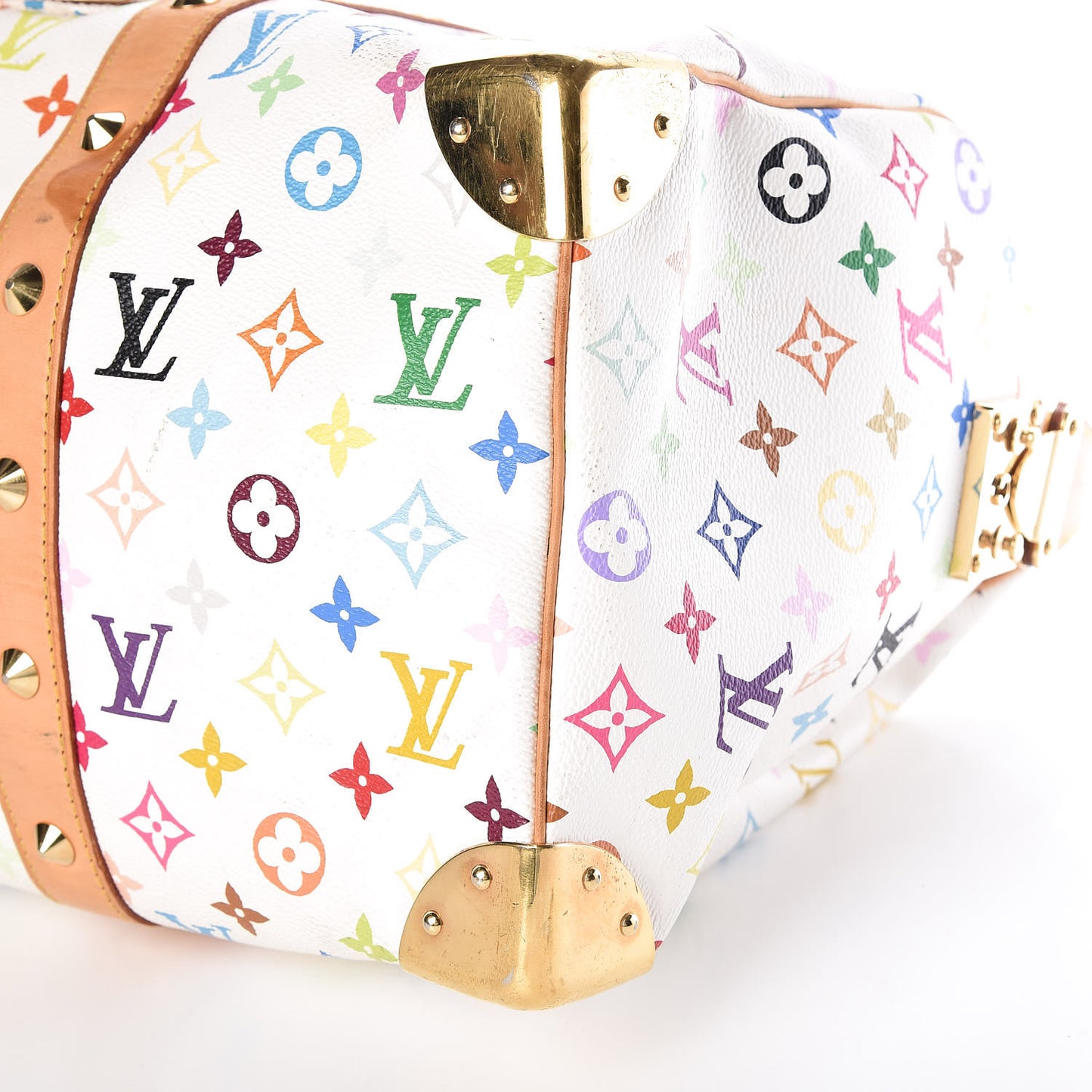 Monogram Multicolor Keepall 45 White