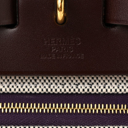 Hermes Toile H Berline Vache Hunter Herbag Zip 31 PM Rouge Sellier 6 of 10