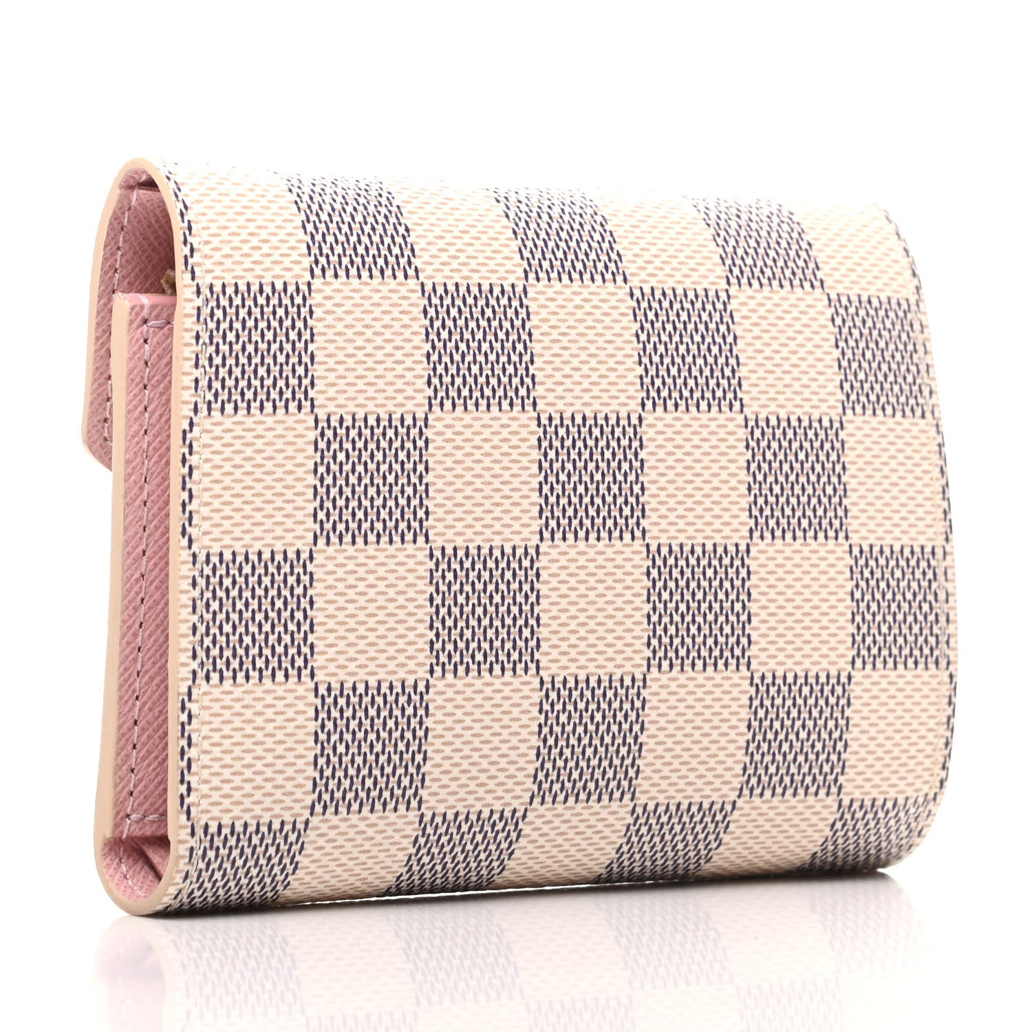 Louis Vuitton Damier Azur Victorine Wallet Rose Ballerine 3 of 8