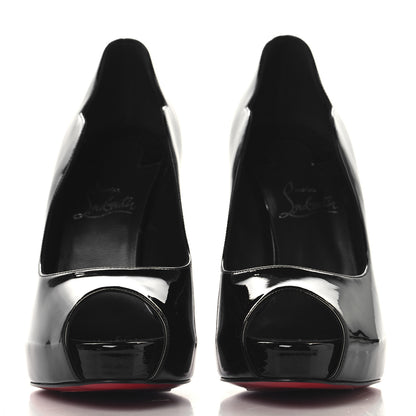 Christian Louboutin Patent Hot Chick Alta 120 Pumps 38.5 Black 3 of 8