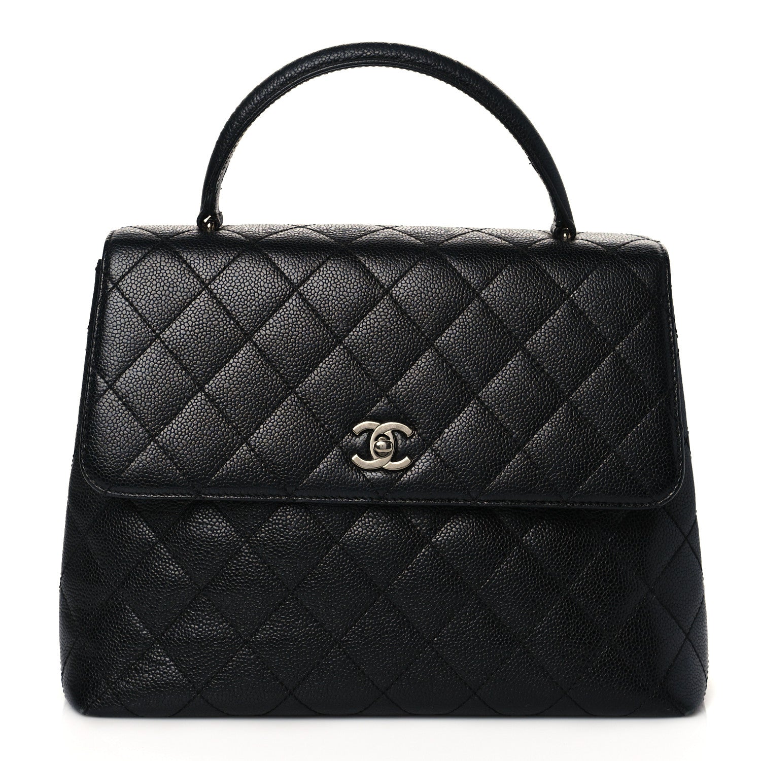 Chanel Caviar Quilted Jumbo Kelly Flap Black 1 of 10