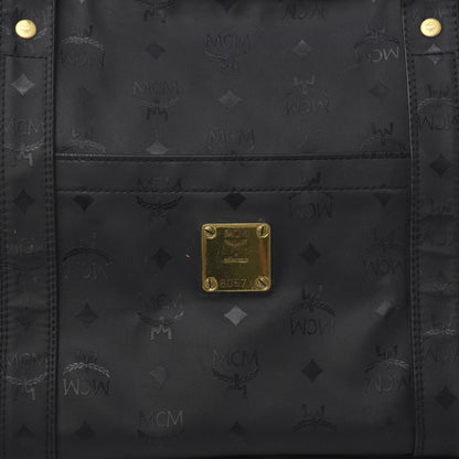 MCM Monogram Coated Canvas Tote Bag Black 11 of 11