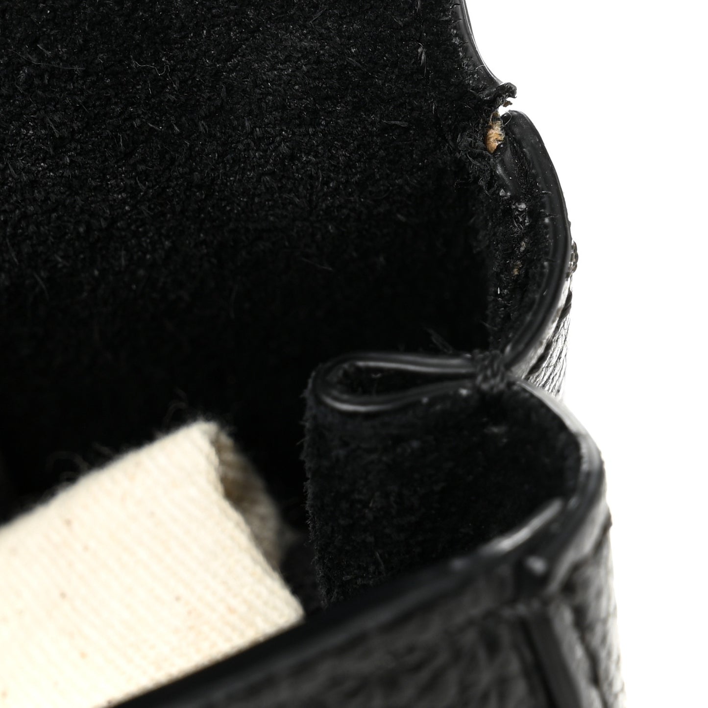 Small Classic Grain Calfskin Mini Amberley Flap Black