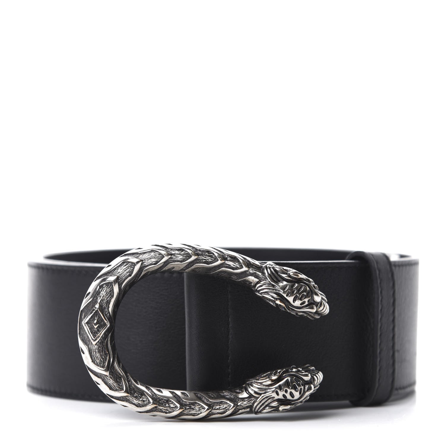 Gucci Moon Calfskin Nickel Dionysus Belt 85 34 Black 1 of 3