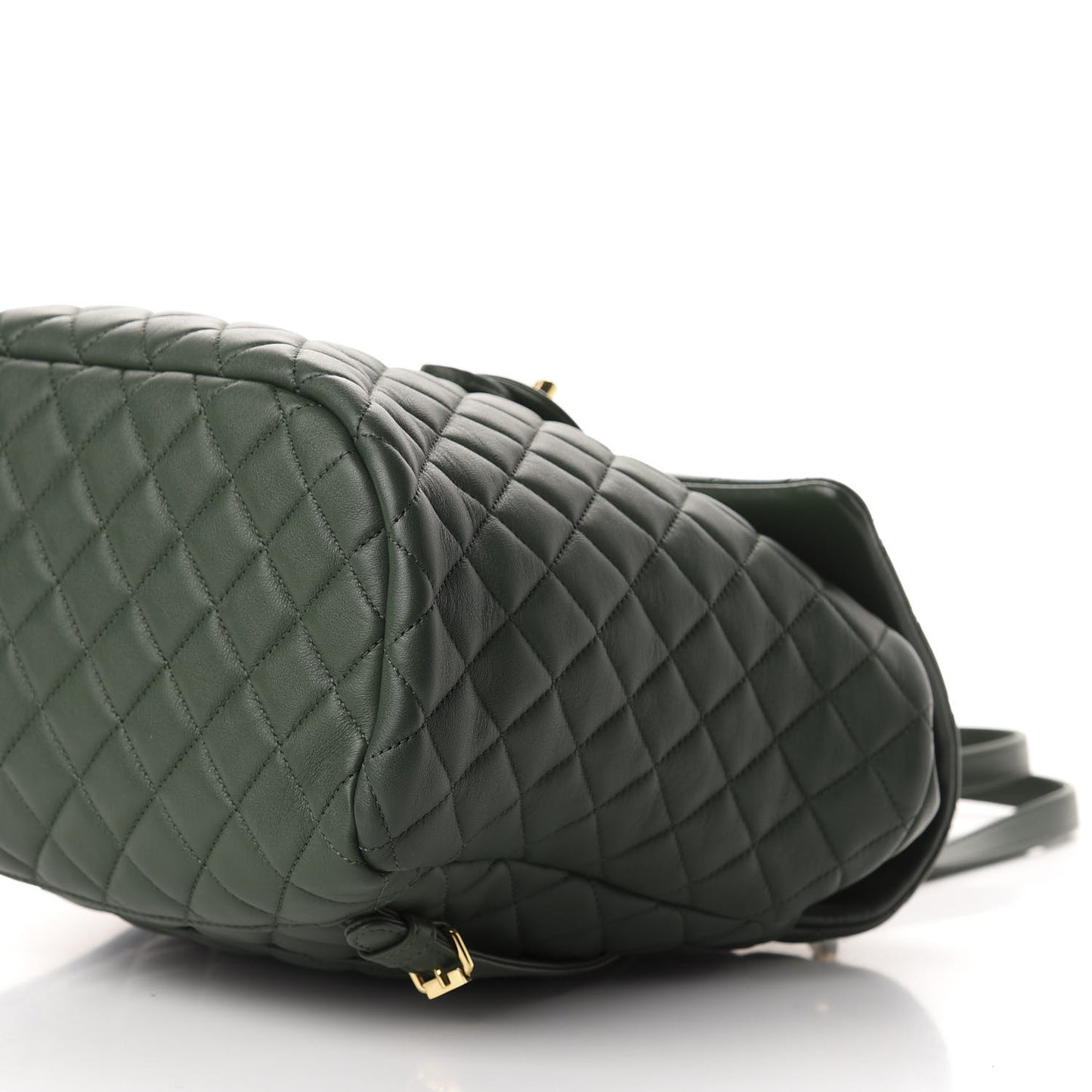 Lambskin Quilted Large Urban Spirit Backpack Dark Green