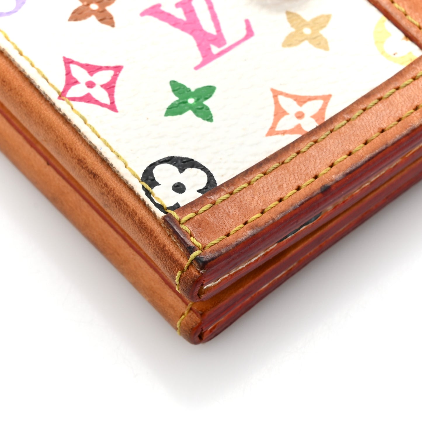 Monogram Multicolor 4 Photo Frame Wallet White