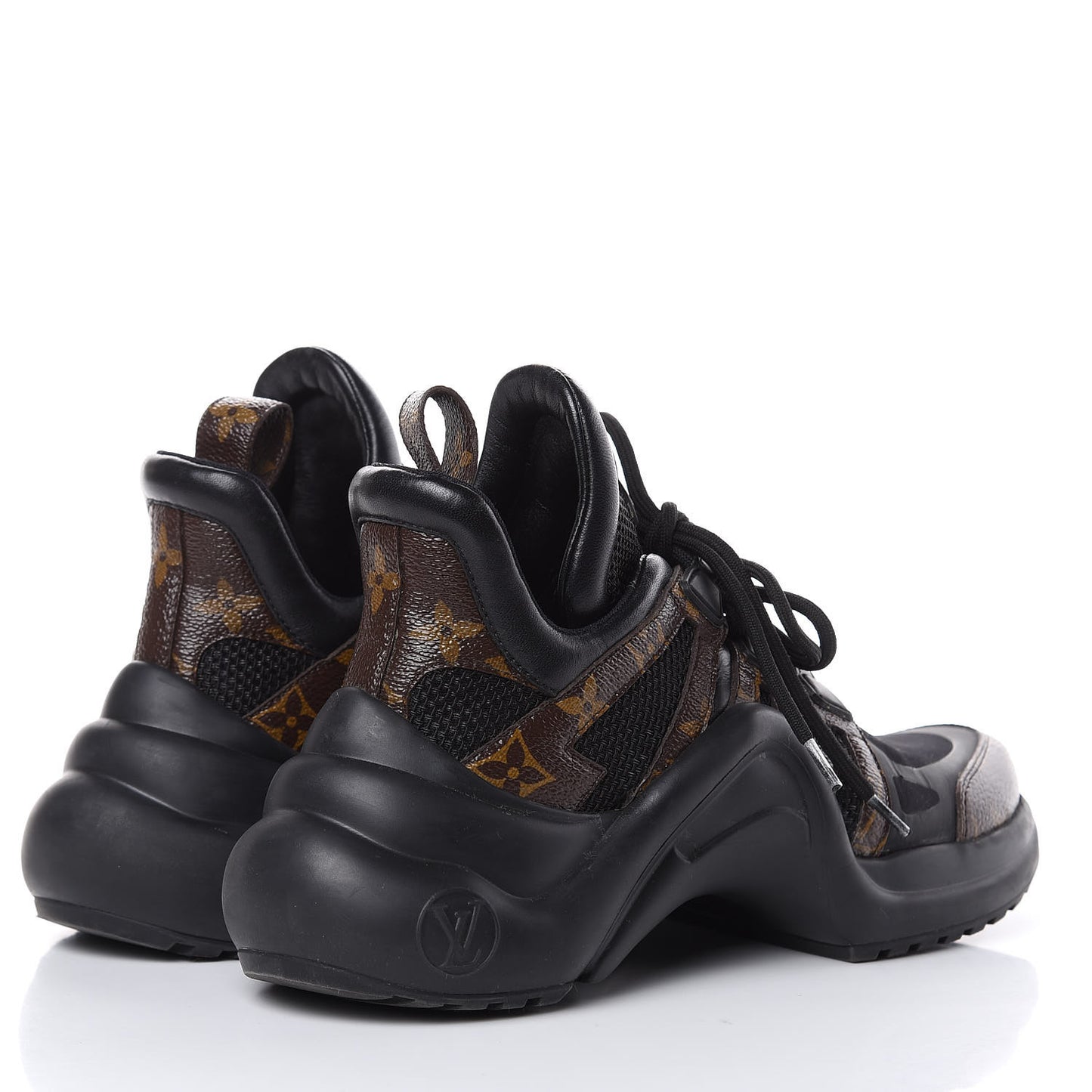 Calfskin Patent Monogram LV Archlight Sneakers 37 Black
