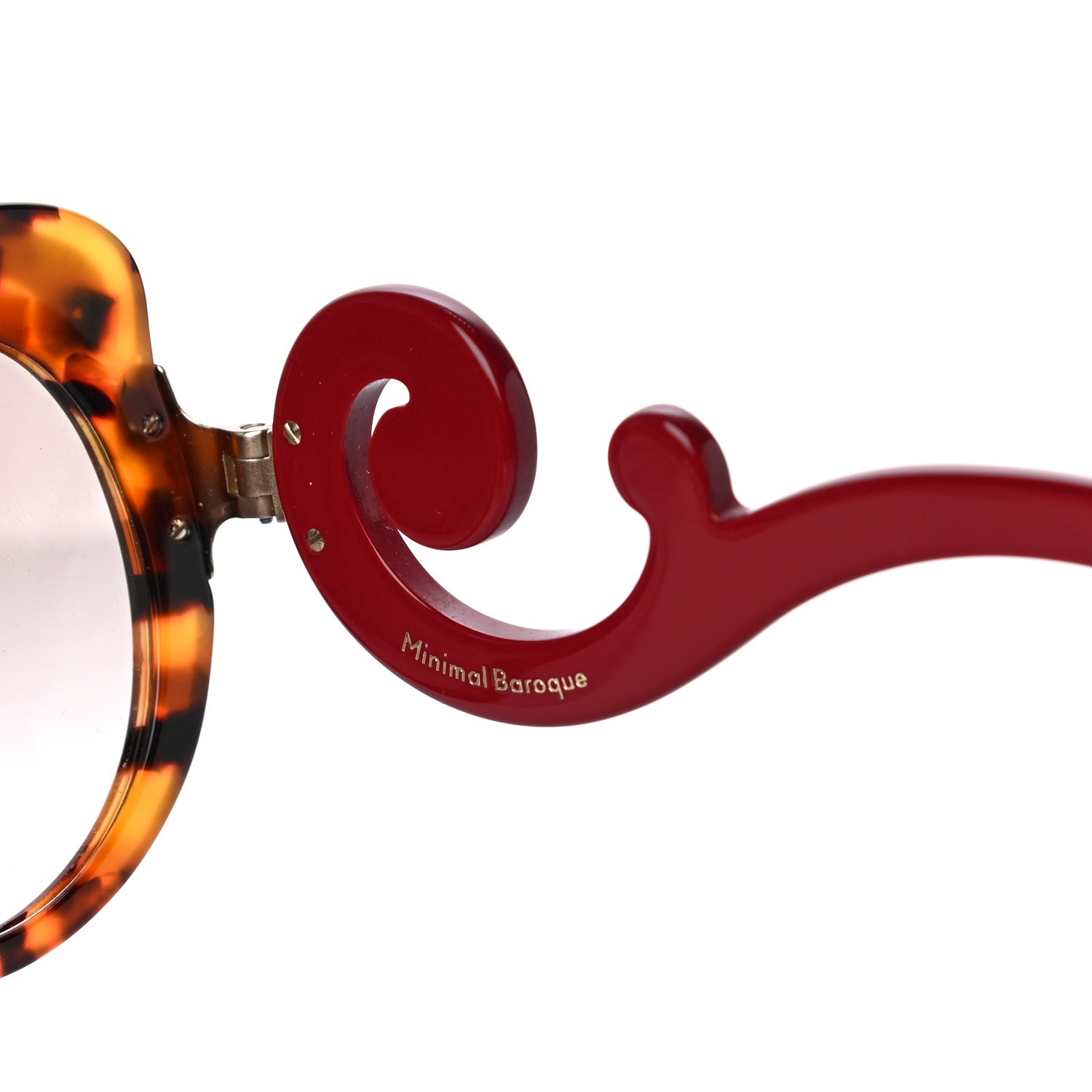 Prada Baroque Sunglasses SPR 07T Red Tortoise 5 of 7