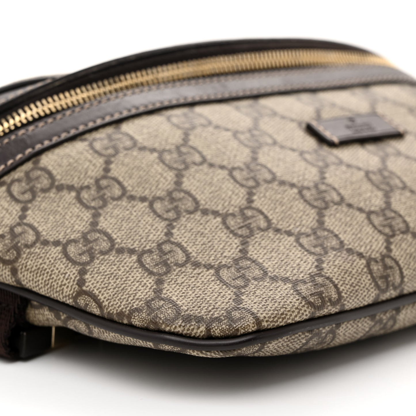 GG Supreme Monogram Belt Bag Dark Brown