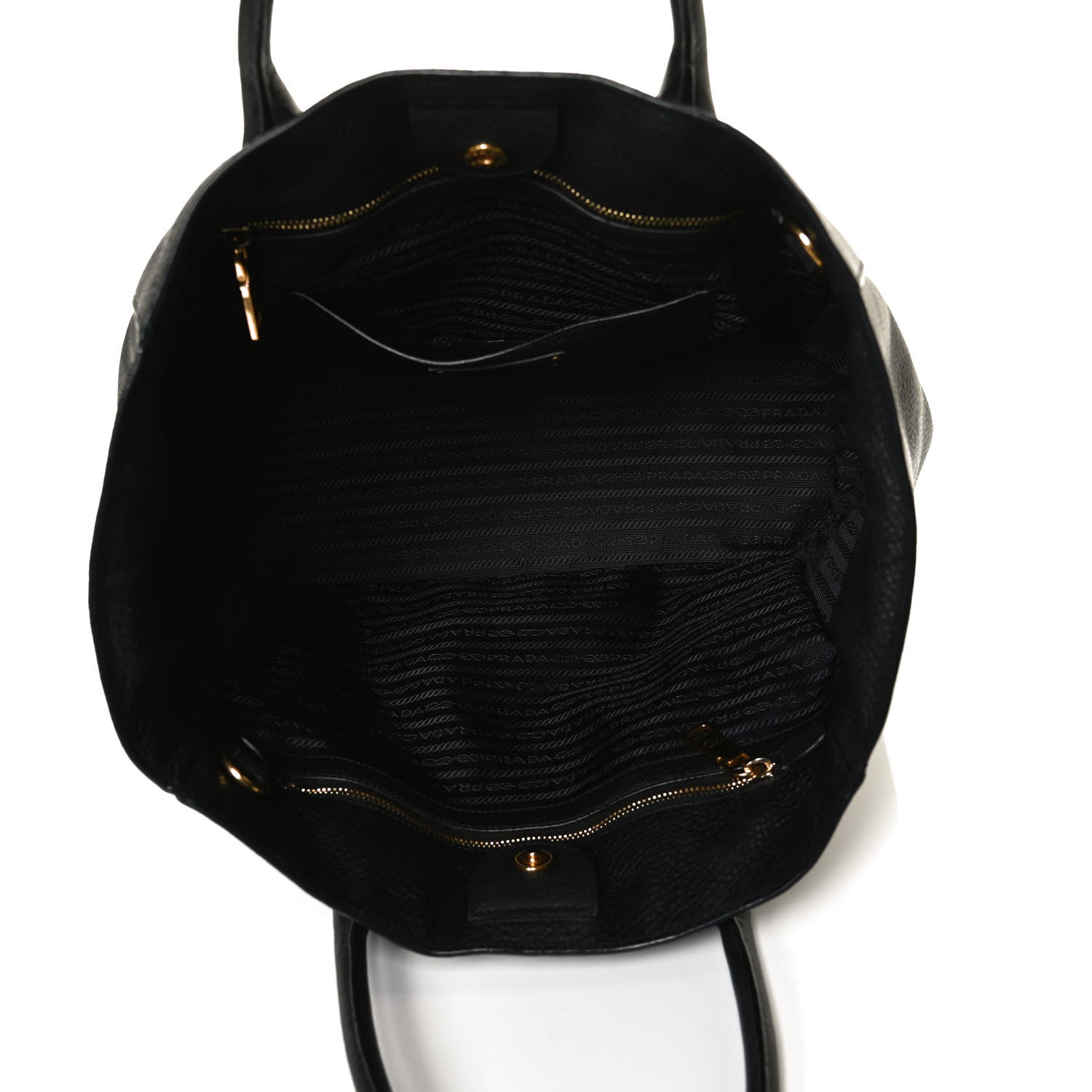 Prada Vitello Daino Tote Black 4 of 8