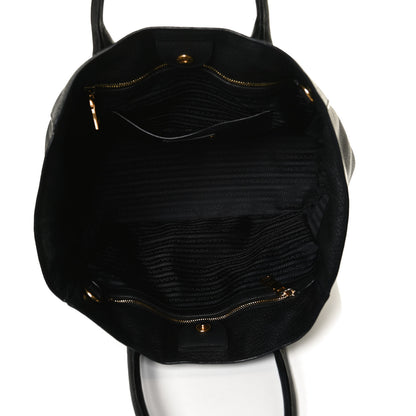 Prada Vitello Daino Tote Black 4 of 8