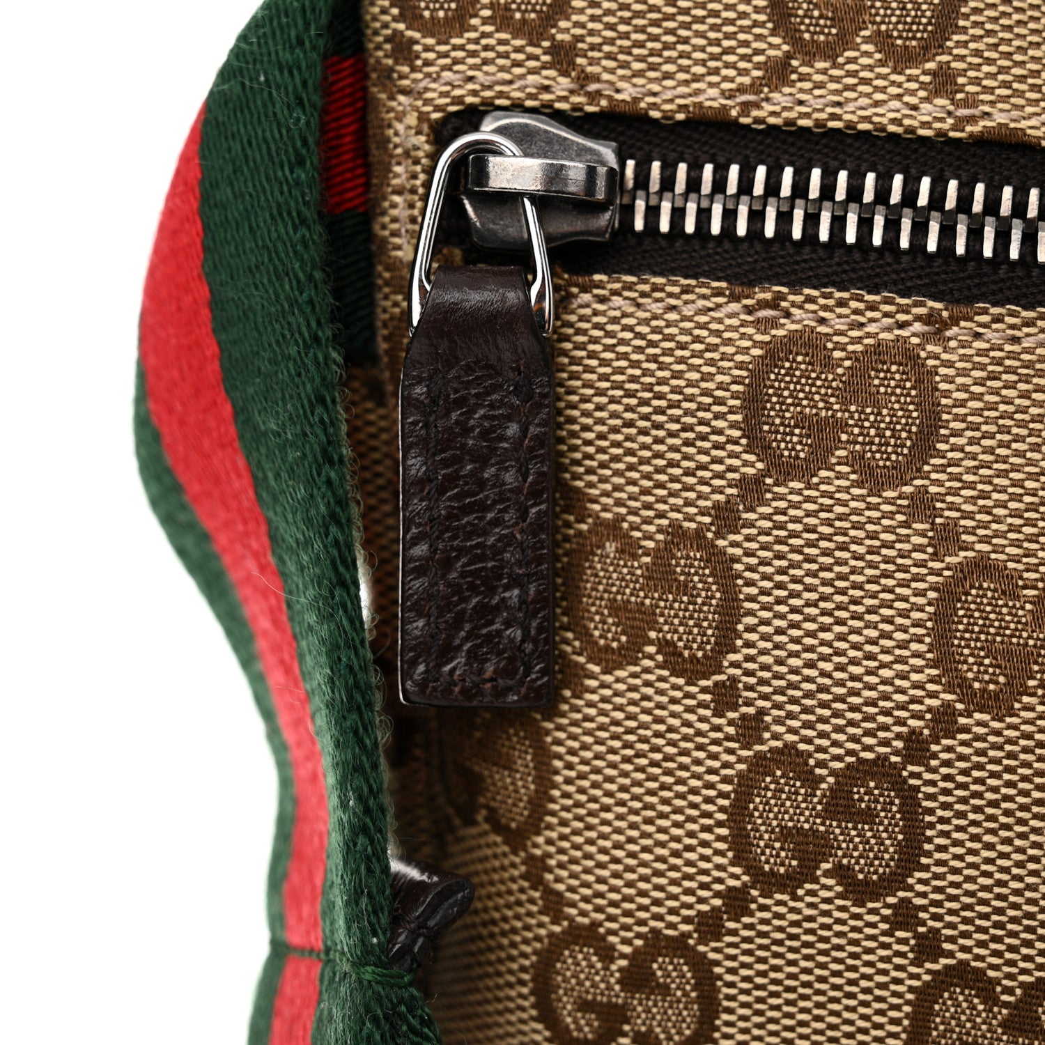 Gucci GG Monogram Double Pocket Belt Bag Dark Brown 12 of 13