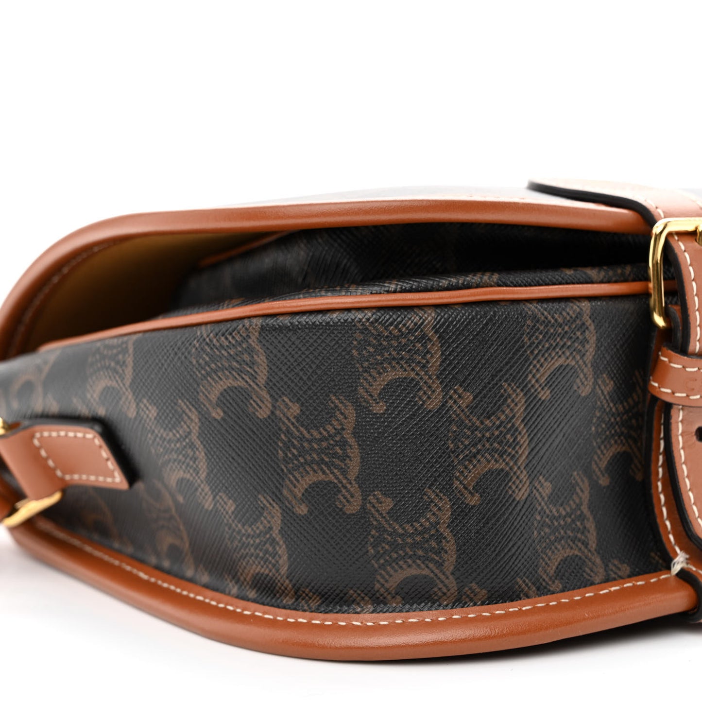 Triomphe Canvas Medium Folco Bag Tan