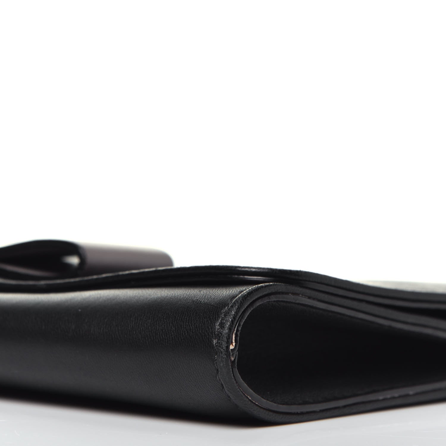Chloe Lambskin Bow Wallet On Chain Black 8 of 9