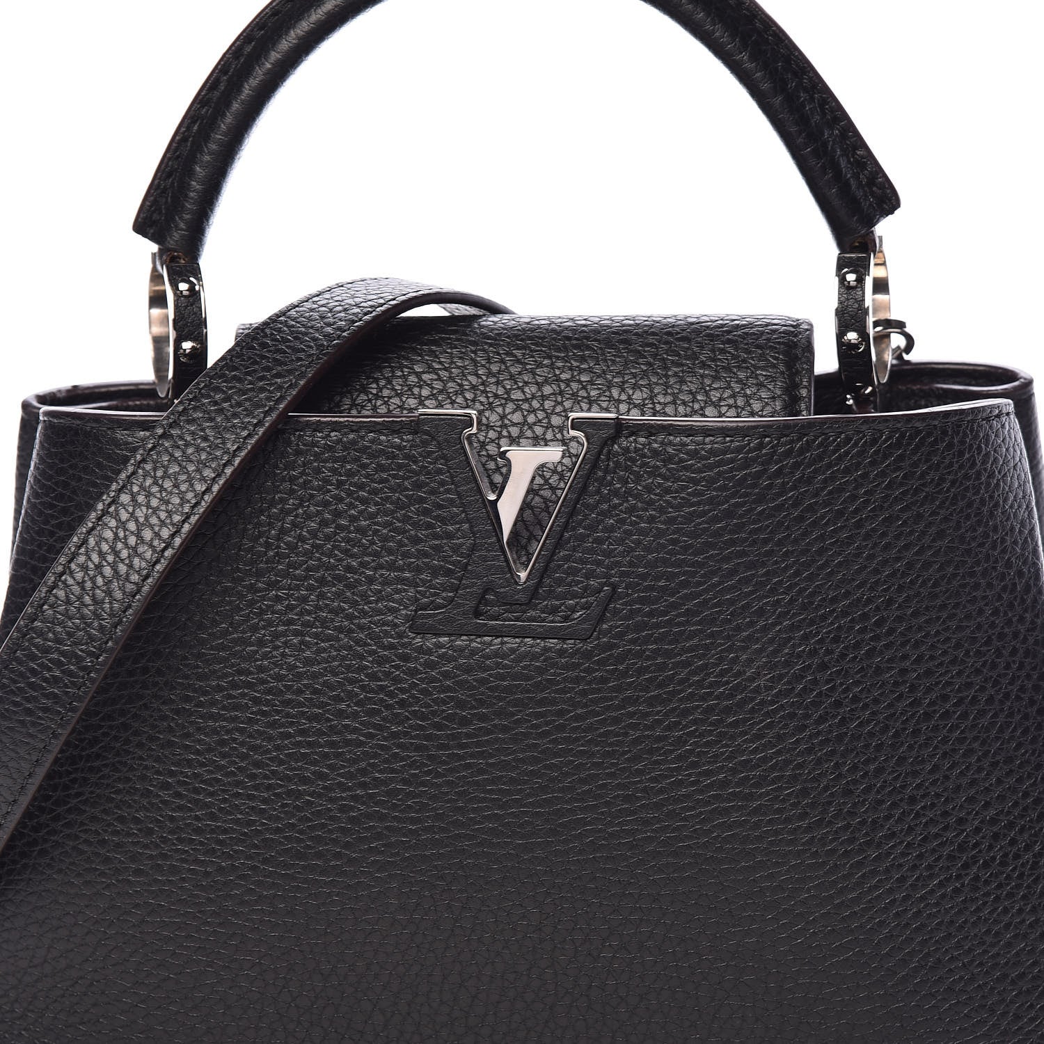 Louis Vuitton Taurillon Capucines BB Black 9 of 9