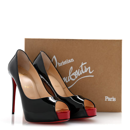 Christian Louboutin Patent New Very Prive 120 Pumps 37.5 Black Red 9 of 9